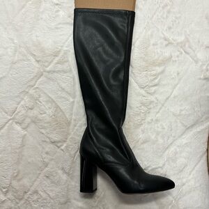 Franco Sarto tall high heel boots with zipper black